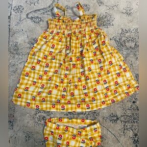 Hanna Andersson Baby Smocked Dress & Bloomer Set size 2T